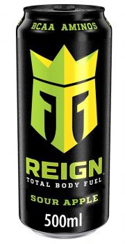 Reign Energy Sour Apple 500ml mit Taurin Koffeinhaltiges Erfrischungsgetränk (DP